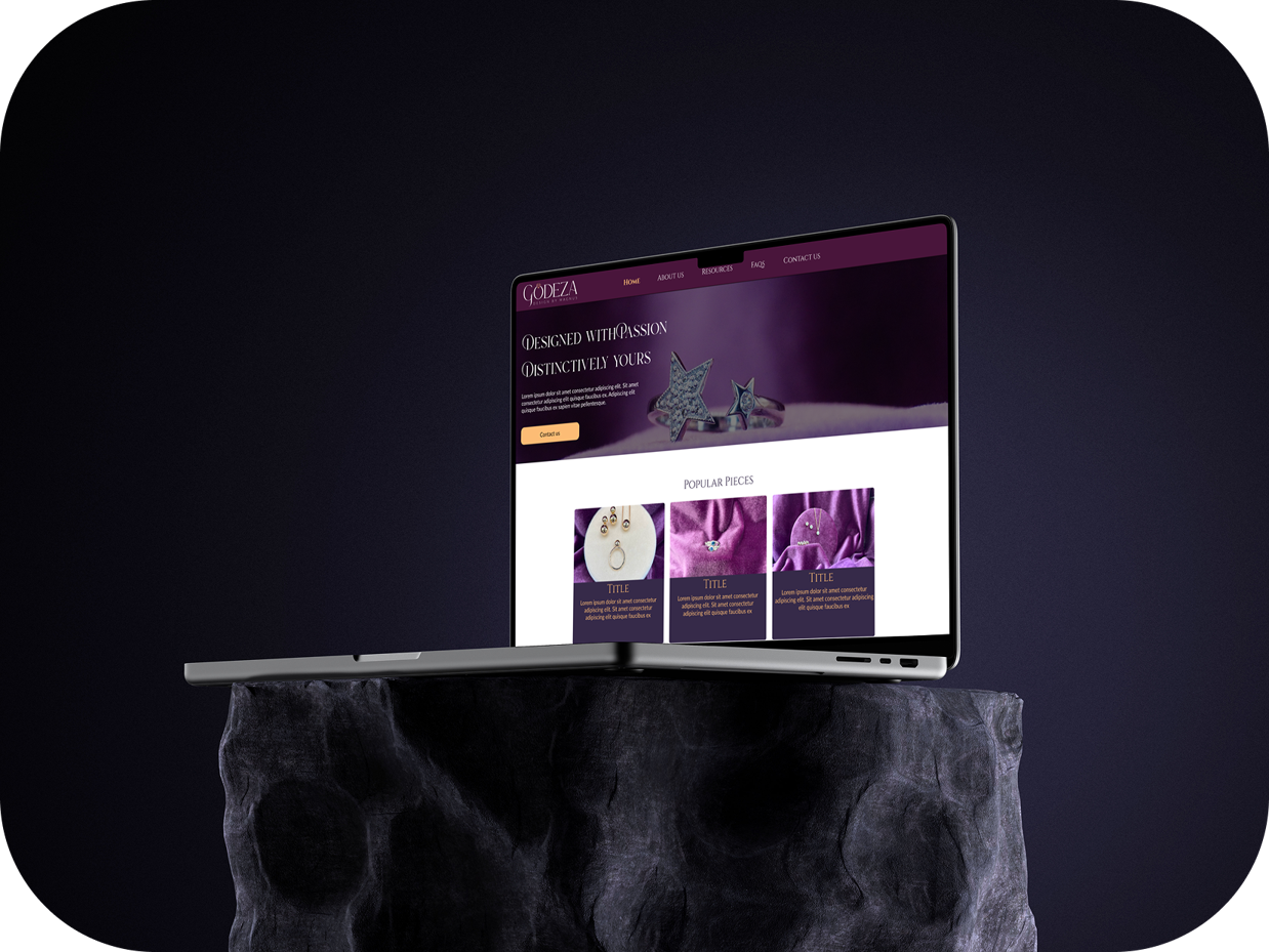 Godeza jewellery UX design