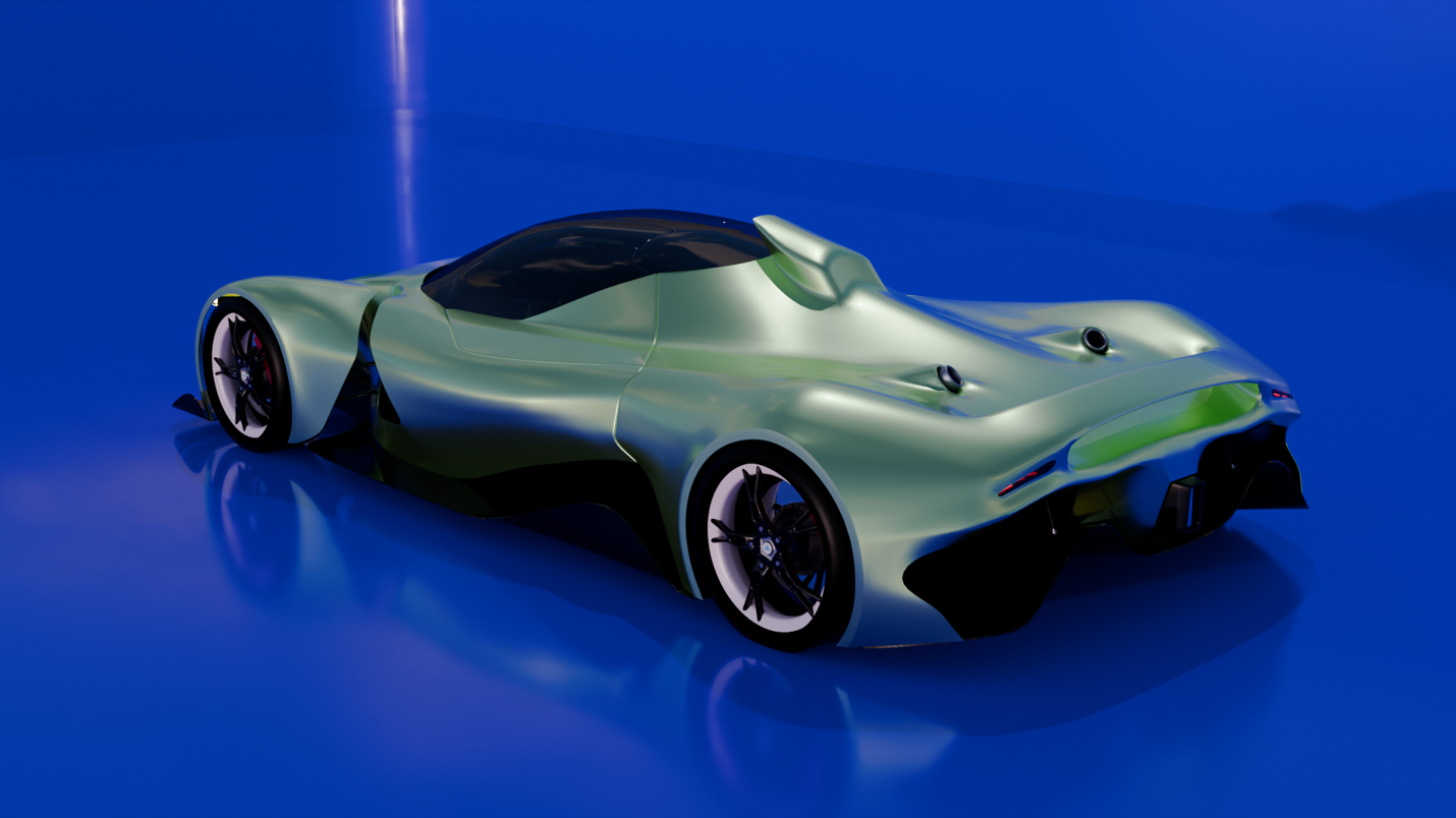 Hypercar 3D render